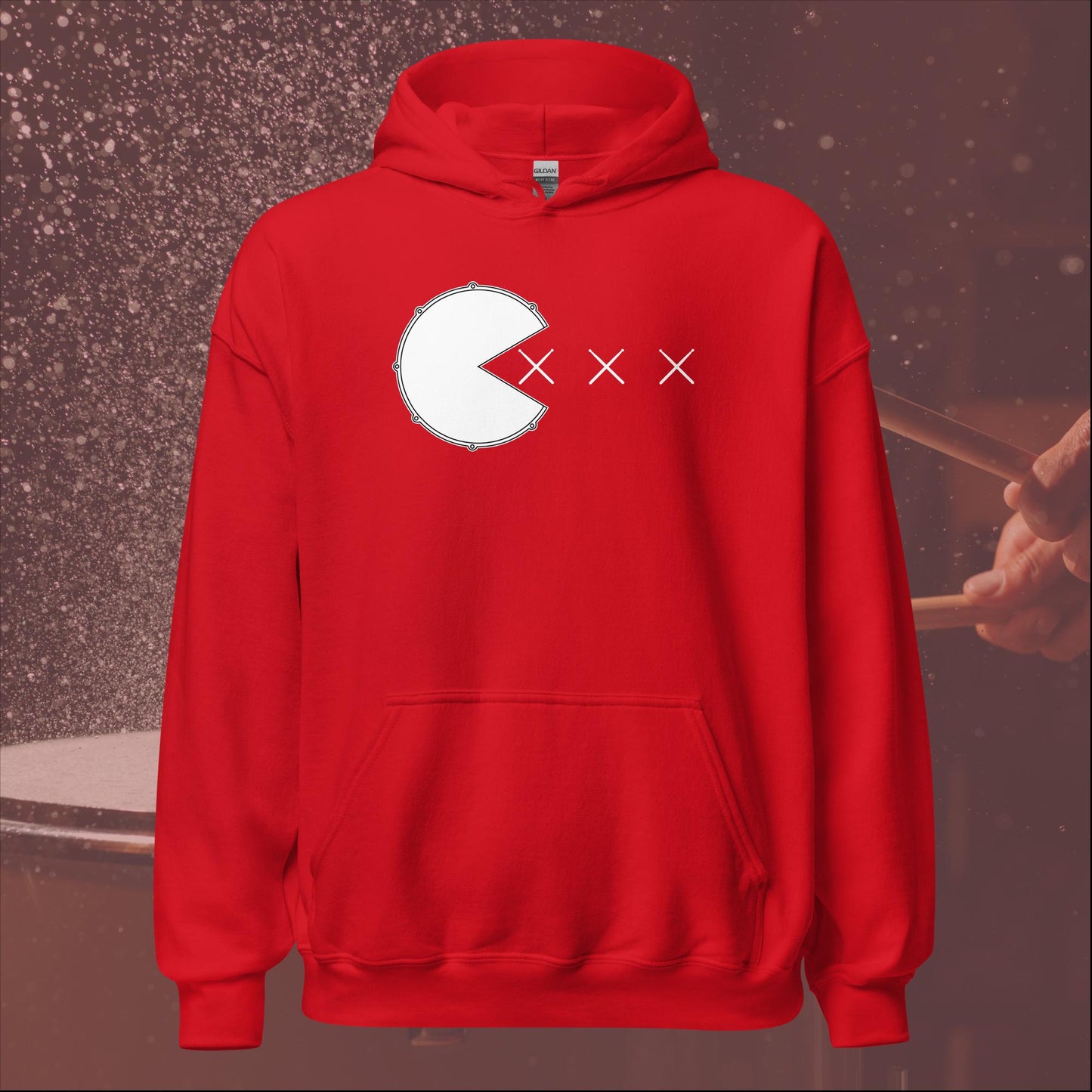 Snare Drum Eating Drumsticks Unisex Hoodie